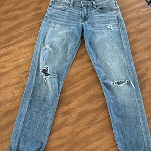 Lucky Brand Light Blue Distressed Boyfriend Jeans